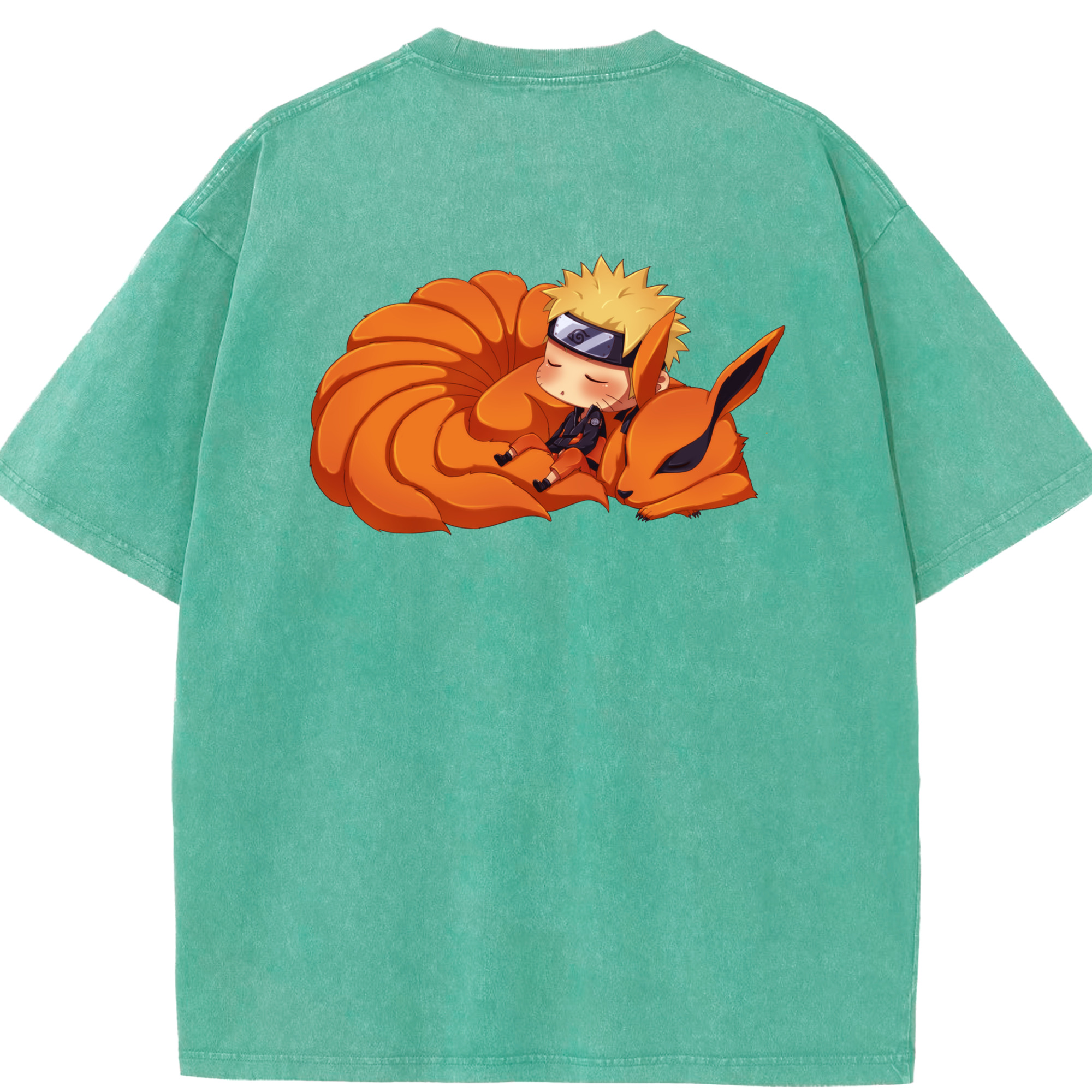 （画像用） NARUTO -ナルト- うずまき ナルト Uzumaki Naruto 綿100% ヴィンテージ風 半袖Tシャツ（背面プリント）